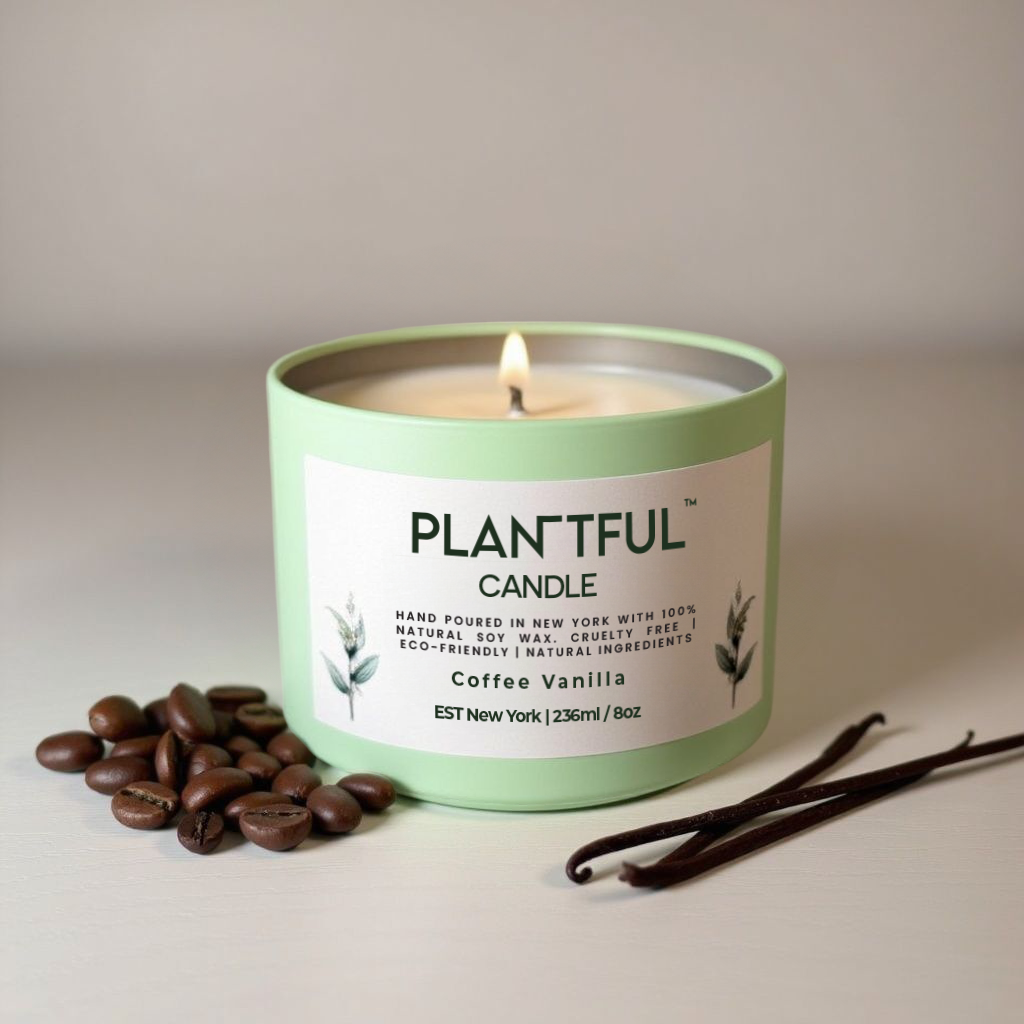 Plantful™ All-Natural Soy Wax Candle for Relaxation & Self-Care