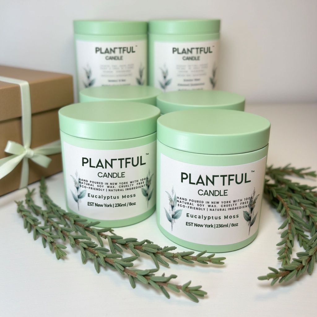 Plantful™ All-Natural Soy Wax Candle for Relaxation & Self-Care