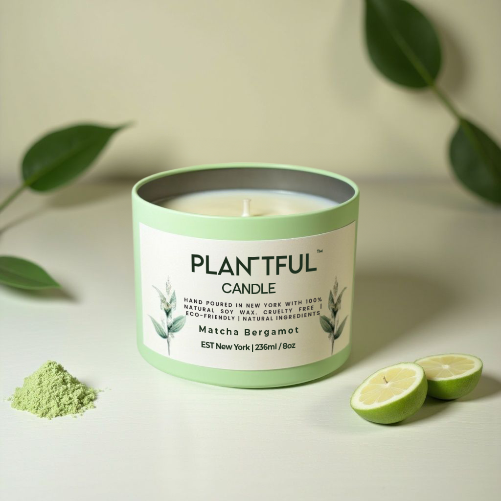 Plantful™ All-Natural Soy Wax Candle for Relaxation & Self-Care