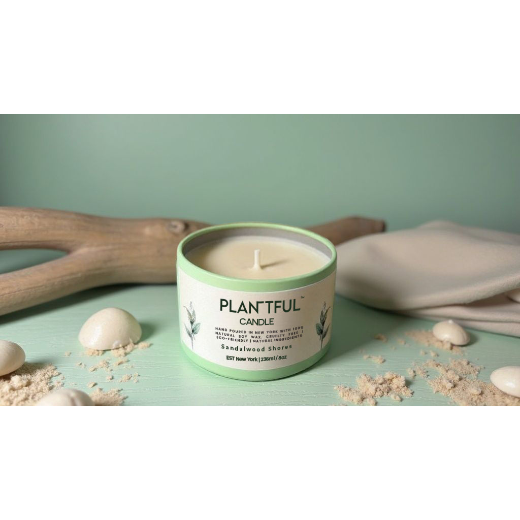 Plantful™ All-Natural Soy Wax Candle for Relaxation & Self-Care